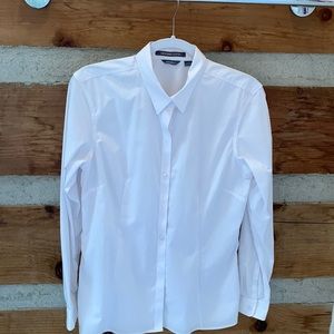 Eddie Bauer white collared shirt